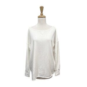 New Sweaty Betty Simhasana Open Back Sweatshirt Size L Large White
